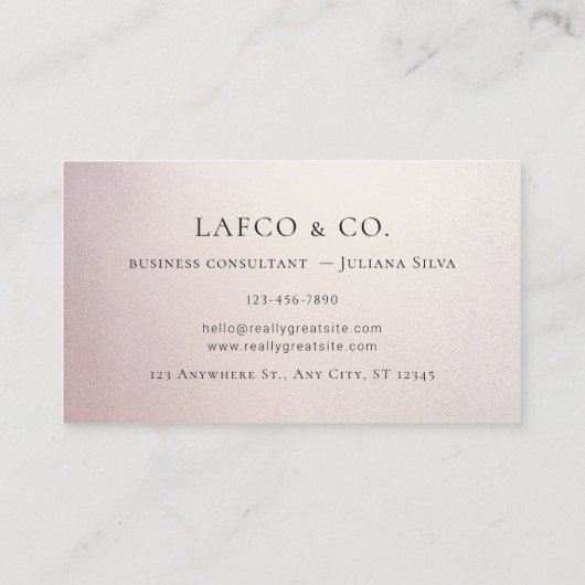 Stijlvolle Rozen goudfolie Visitekaartje (Achterkant)