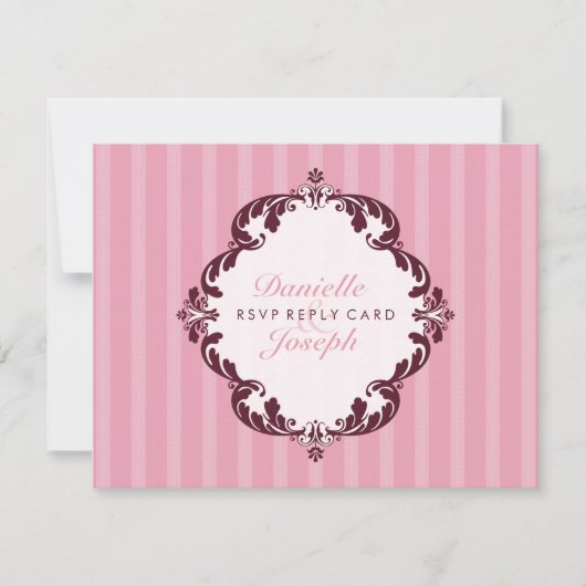STIJLVOLLE RSVP ANTWOORD KAART:: flourish deluxe 2 (Voorkant)
