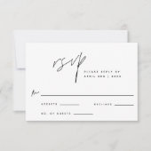 Stijlvolle RSVP Black and White Minimal Response K (Voorkant)
