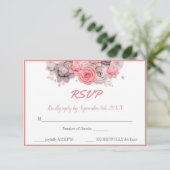 Stijlvolle RSVP-kaart – volledig  RSVP Kaartje (Staand voorkant)