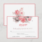 Stijlvolle RSVP-kaart – volledig  RSVP Kaartje (Voorkant / Achterkant)