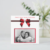 Stijlvolle Ruby 40th Wedding Jubileum Foto Kaart (Staand voorkant)