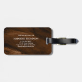 Stijlvolle Rust Gold Agaat Geode Monogram Bagagelabel (Achterkant horizontaal)