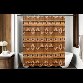 Stijlvolle rustieke badkamer Douchegordijn