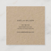 Stijlvolle rustieke genaaid met Love Kraft Vierkante Visitekaartje (Achterkant)