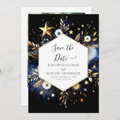 Stijlvolle rustieke hemelse bruiloft save the date (Voorkant / Achterkant)