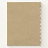 Stijlvolle Rustieke Kraft Onderschrift Monogram Notitieboek (Achterkant)