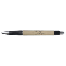 Stijlvolle Rustieke Kraft Onderschrift Monogram Pen