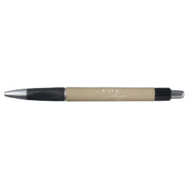 Stijlvolle Rustieke Kraft Onderschrift Monogram Pen