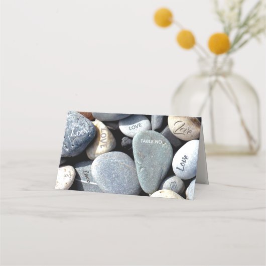 Stijlvolle rustieke moderne ongewone unieke LOVE P Plaatskaartje (Achterkant)