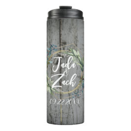 Stijlvolle, rustige, leafy Wreath Wedding Thermal Thermosbeker