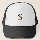 Stijlvolle "S" Monogram-Pet past bij iedereen Mann Trucker Pet (Voorkant)