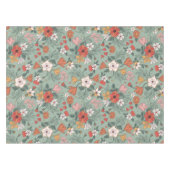 Stijlvolle Sage Green Floral Botanische Kerst Tafelkleed (Voorkant (Horizontaal))