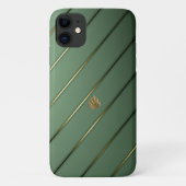 Stijlvolle Sage Green & Gold Case-Mate iPhone Case (Achterkant)