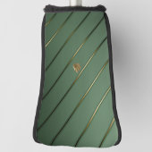 Stijlvolle Sage Green & Gold Putter Golfheadcover (Draai 90)