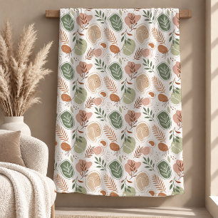 Stijlvolle Saliegroene Abstracte Regenboondeken Fleece Deken