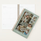 Stijlvolle Saliegroene Gepersonaliseerde Fotocolla Planner (Display)