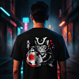 Stijlvolle Samurai Kat Japan Voetbal Voor Japanse  T-shirt