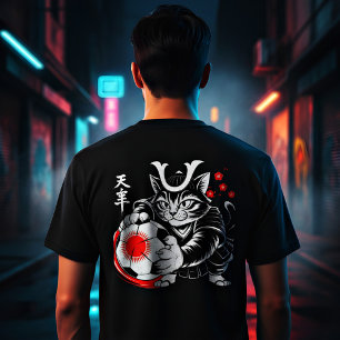 Stijlvolle Samurai Kat Japan Voetbal Voor Japanse  T-shirt