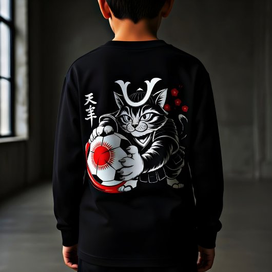 Stijlvolle Samurai Kat Japan Voetbal Voor Voetbalf