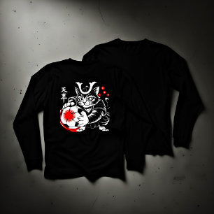 Stijlvolle Samurai Kat Japan Voetbal Voor Voetbalf Tri-Blend Shirt