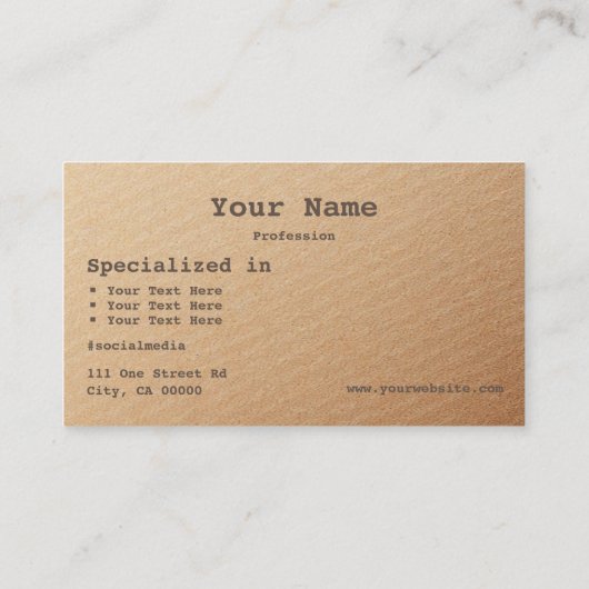 Stijlvolle Sand Graphics Gradient Shimmer met Logo Visitekaartje (Achterkant)