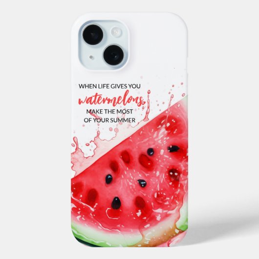 Stijlvolle Sappige Watermeloen Motivatie Zomer Case-Mate iPhone Case (Achterkant)