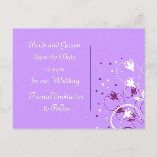 Stijlvolle Save the Date Briefkaarten (Achterkant)