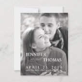 Stijlvolle Save the Date Persoonlijke Foto Bruilof Magnetische Uitnodiging (Voorkant)