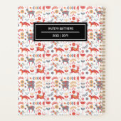 Stijlvolle Scandinavische dierenpatroonnaam Planner (Achterkant)