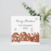 Stijlvolle Scandinavische kerstkaart op maat (Staand voorkant)