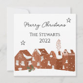 Stijlvolle Scandinavische kerstkaart op maat (Voorkant)