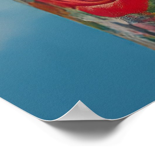 Stijlvolle Schaap Roze Brillen Bloemen Kleding Bla Poster (Hoek)