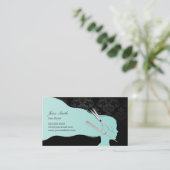 Stijlvolle schaar & Comb Hair Stylist-benoeming Afsprakenkaartje (Staand voorkant)