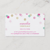 Stijlvolle schattige confetti  leuk roze gouden mu visitekaartje (Voorkant)
