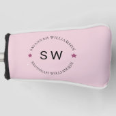 Stijlvolle schattige gepersonaliseerde monogram ro golfheadcover (Voorkant)