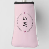 Stijlvolle schattige gepersonaliseerde monogram ro golfheadcover (Draai 90)