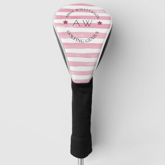 Stijlvolle schattige gepersonaliseerde monogram ro golfheadcover (Voorkant)