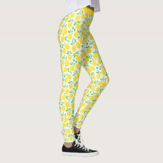 Stijlvolle Schattigee citroen fruit gele boomgaard Leggings (Rechts)