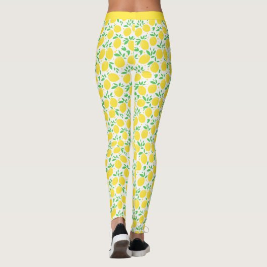 Stijlvolle Schattigee citroen fruit gele boomgaard Leggings (Achterkant)