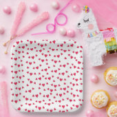 Stijlvolle Schattigee eenvoudige rode harten minim Papieren Bordje (Feest)