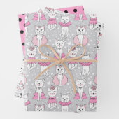 Stijlvolle Schattigee katten Inpakpapier Vel (In situ)