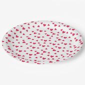 Stijlvolle Schattigee rode harten eenvoudig minima Papieren Bordje (Gekanteld)