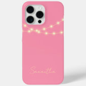 Stijlvolle Schattigee roze moderne monogram Case-Mate iPhone Case (Achterkant)