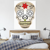 Stijlvolle schedel canvas afdruk (Insitu (Slaapkamer))