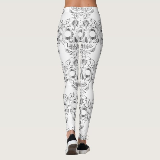 Stijlvolle  schedel leggings (Achterkant)