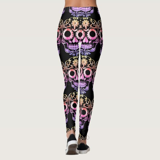 Stijlvolle  schedel leggings (Achterkant)