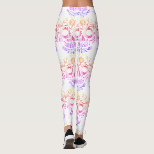 Stijlvolle  schedel leggings (Achterkant)