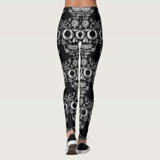 Stijlvolle  schedel leggings (Achterkant)