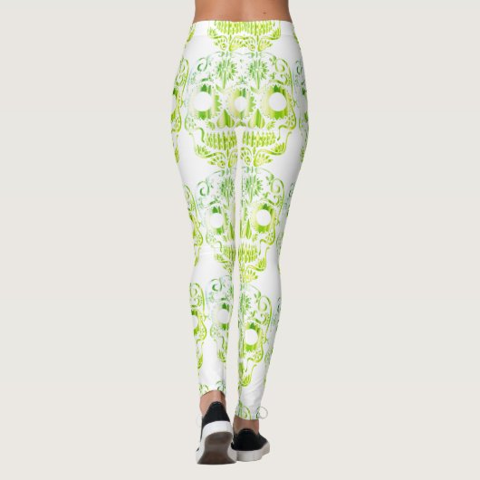 Stijlvolle  schedel leggings (Achterkant)